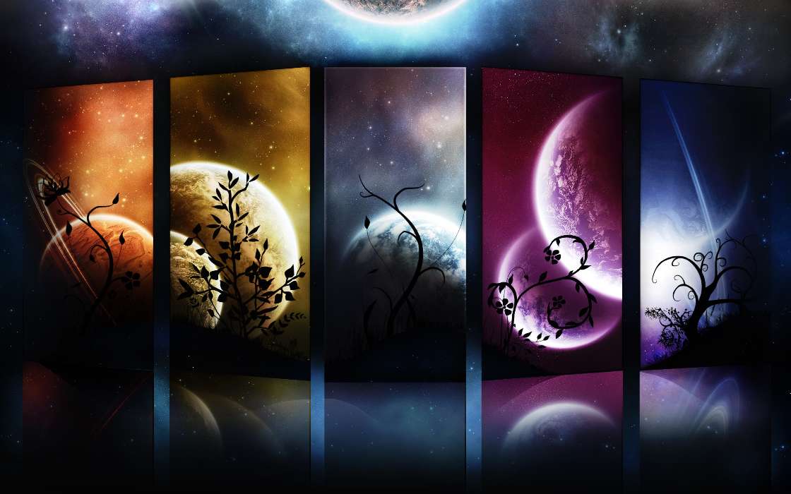 Background, Universe, Planets