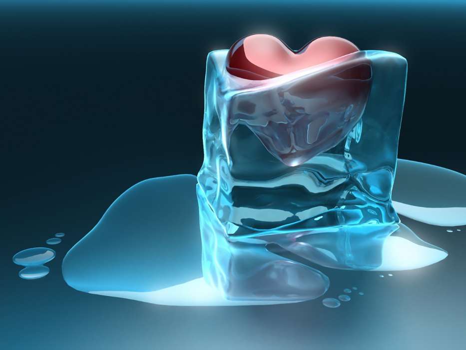 Background, ice, Love, Hearts