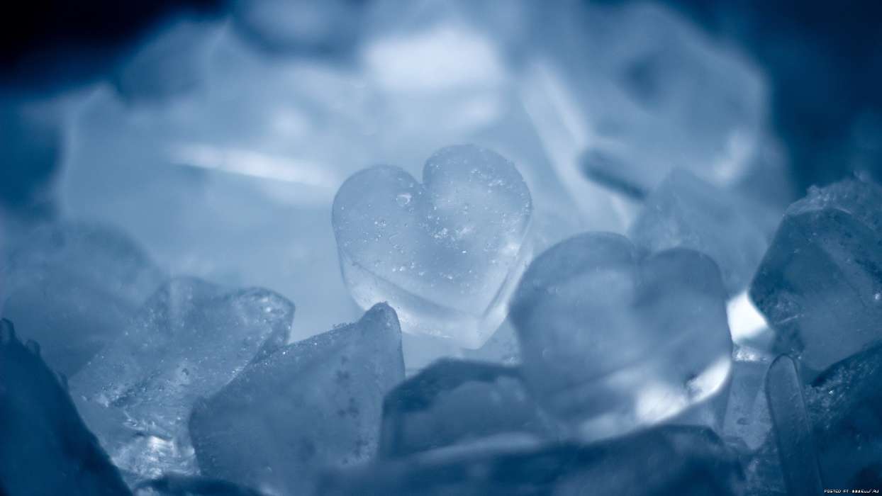 Background, ice, Hearts