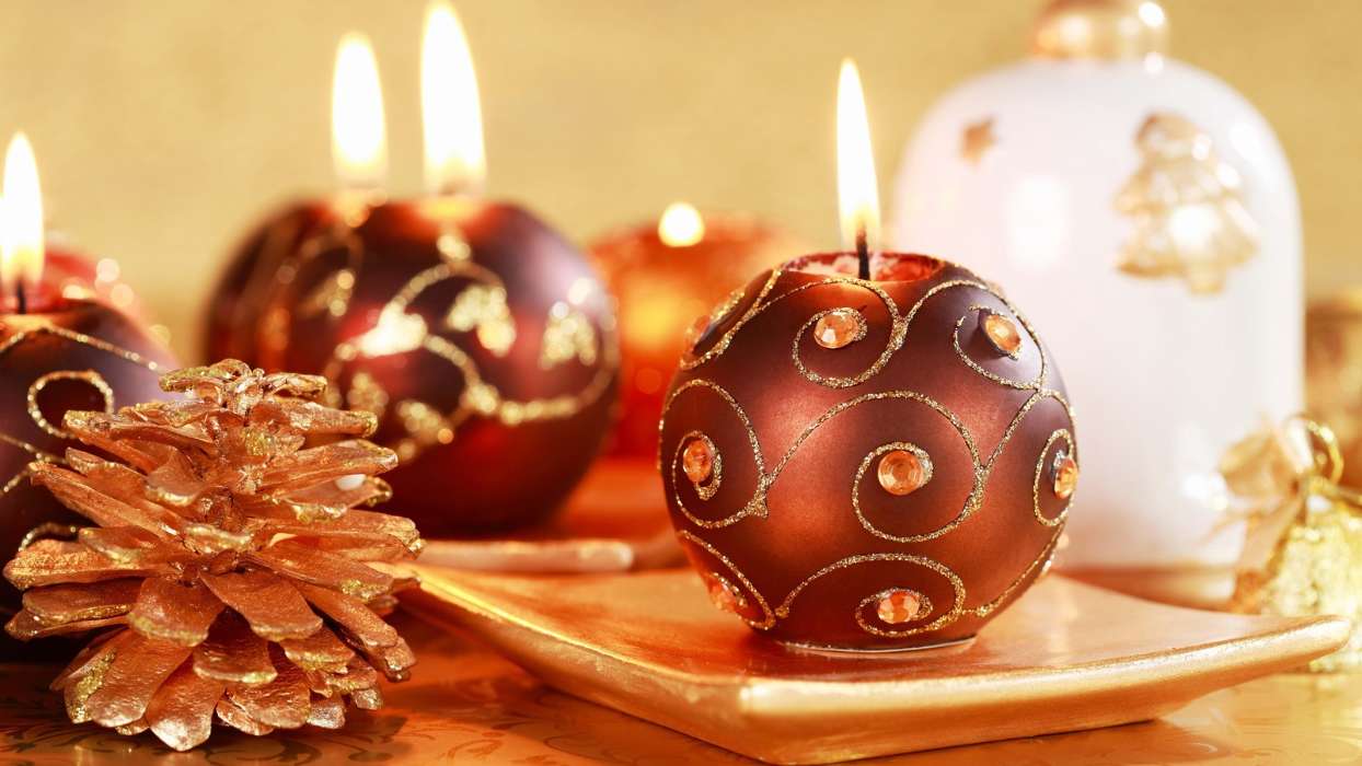Background, New Year, Holidays, Christmas, Xmas, Candles