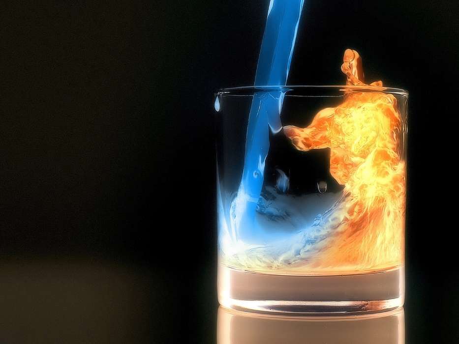 Background, Fire, Water