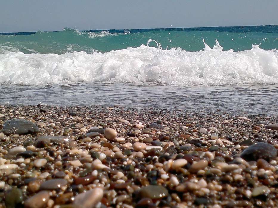 Pebble, Sea, Landscape, Beach, Waves