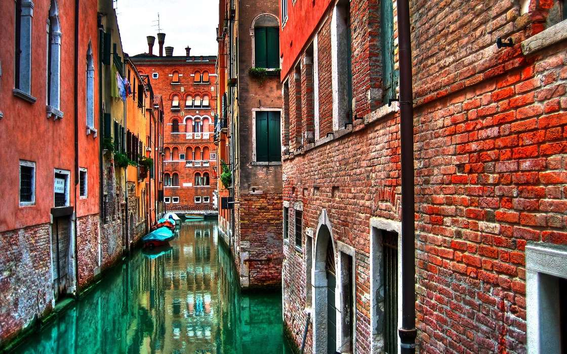 Cities, Boats, Landscape, Streets, Venice, Water