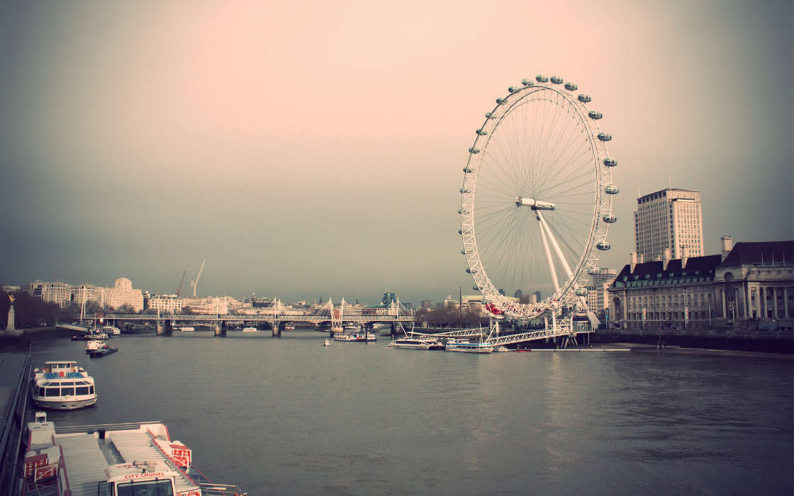 Cities, London, Landscape, Rivers