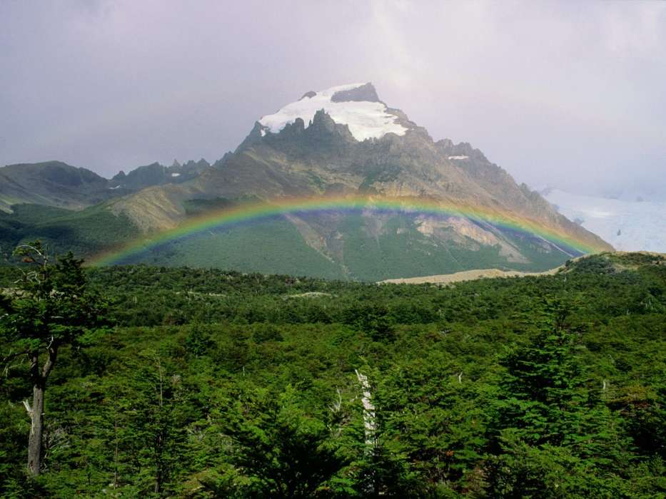 Mountains,Landscape,Rainbow
