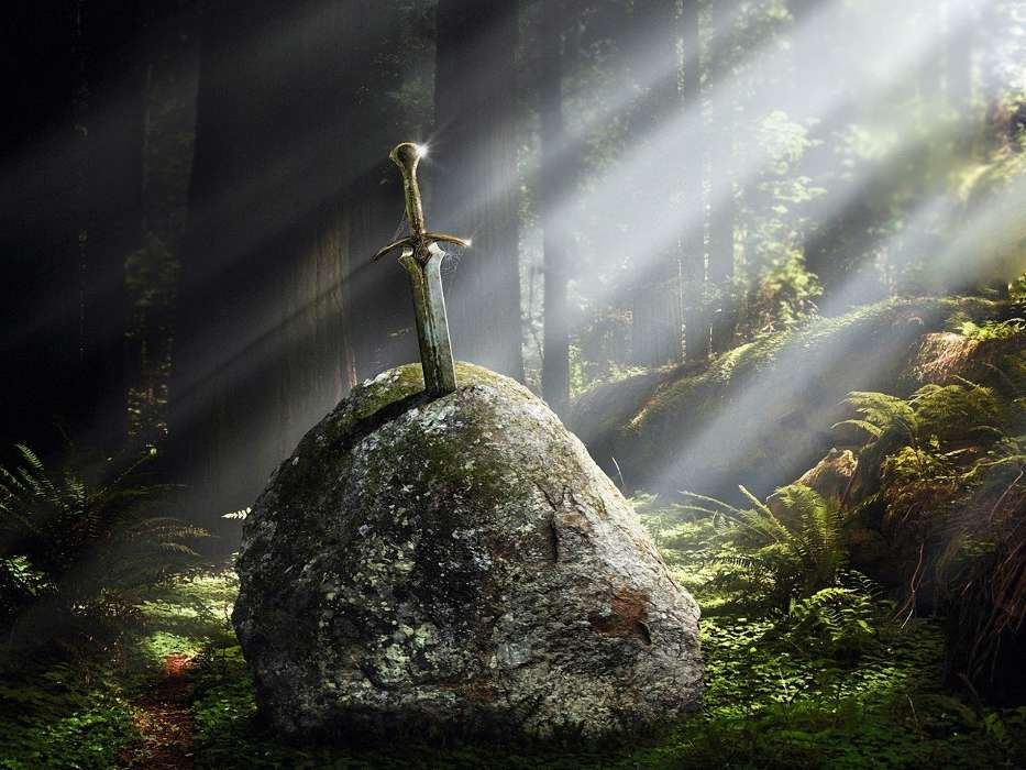 Stones, Swords, Objects, Weapon, Landscape