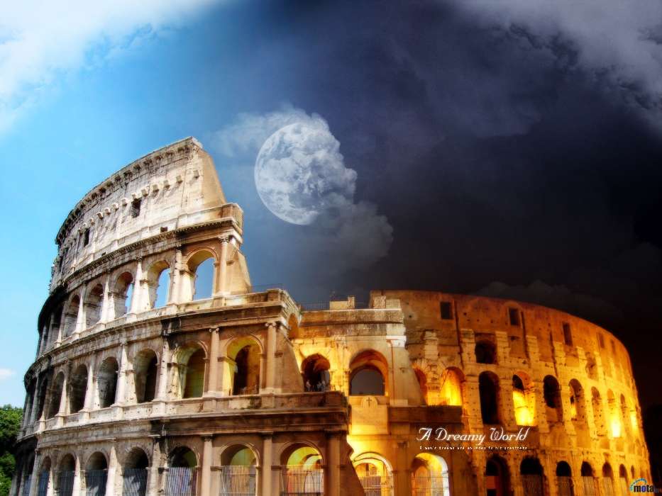 Landscape, Sky, Colosseum