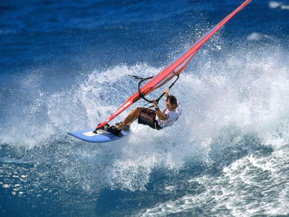 Sport, Water, Sea, Men, Windsurfing