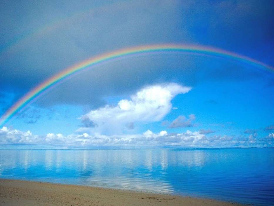 Sea,Landscape,Rainbow
