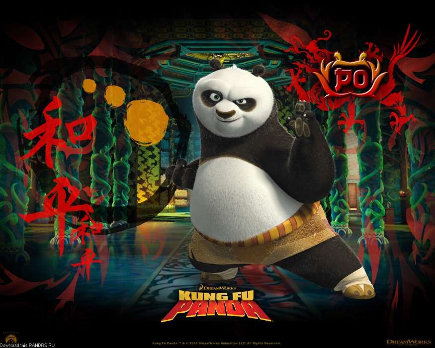 Cartoon, Panda Kung-Fu, Pandas