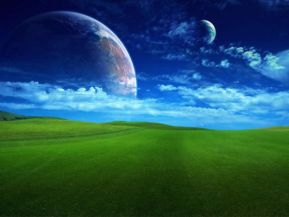 Landscape, Sky, Planets