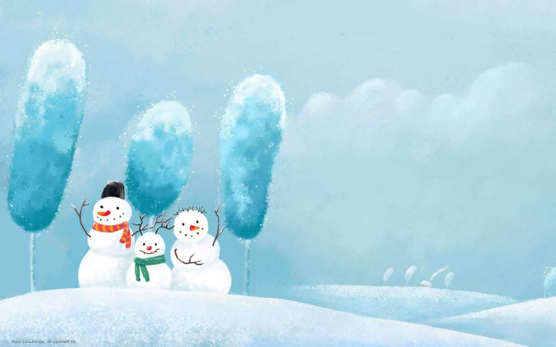 Snowman, Pictures, Snow, Winter