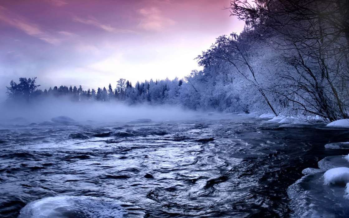 Landscape,Rivers,Winter