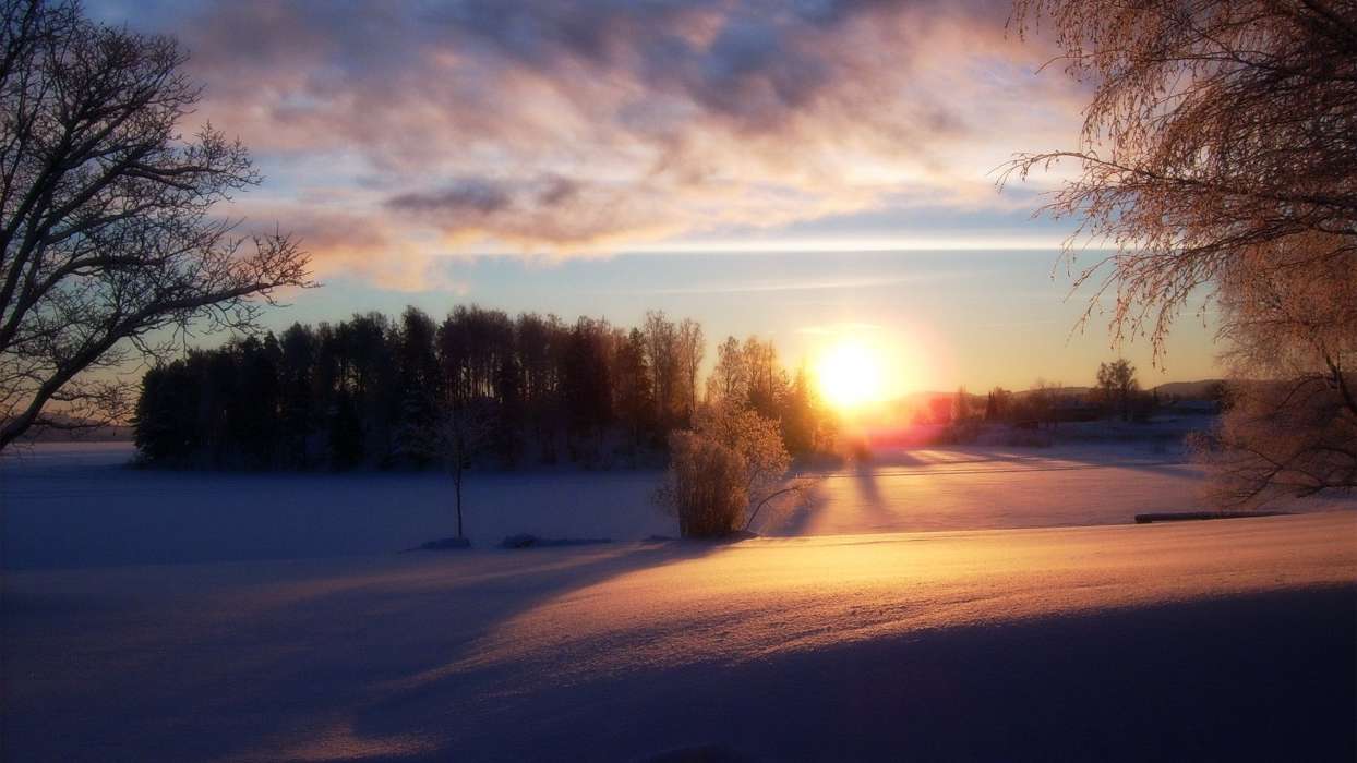 Landscape,Sunset,Winter