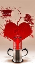 Scaricare immagine Abstraction, Hearts, Love, Valentine&#039;s day, Drawings sul telefono gratis.