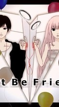 Scaricare immagine Anime, Abstraction, Friendship sul telefono gratis.