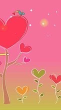 Scaricare immagine Abstraction, Hearts, Love, Valentine&#039;s day, Drawings sul telefono gratis.