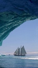 Scaricare immagine Icebergs,Yachts,Landscape sul telefono gratis.
