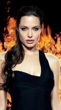 Scaricare immagine Actors, Angelina Jolie, Girls, People, Fire sul telefono gratis.