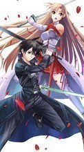 Scaricare immagine Anime, Sword Art Online, Girls, Swords, Cartoon, Men sul telefono gratis.