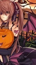 Scaricare immagine Anime, Demons, Girls, Halloween, Holidays sul telefono gratis.