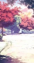 Scaricare immagine Anime, Trees, Landscape sul telefono gratis.