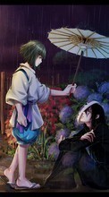 Scaricare immagine Anime, Girls, Rain, Men sul telefono gratis.