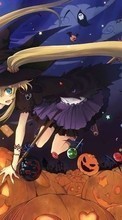 Scaricare immagine Anime, Girls, Halloween, Holidays sul telefono gratis.