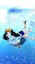 Scaricare immagine Anime, Girls, Love, Sea, Men, Kisses sul telefono gratis.