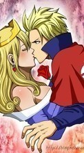 Scaricare immagine Anime, Girls, Love, Men, Kisses sul telefono gratis.