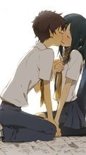 Scaricare immagine Anime,Girls,Love,Men,Kisses sul telefono gratis.