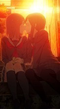 Scaricare immagine Anime,Girls,Love,Kisses sul telefono gratis.