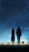 Scaricare immagine Anime, Girls, Men, Night sul telefono gratis.