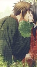 Scaricare immagine Anime, Girls, Men, Kisses sul telefono gratis.
