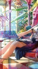 Scaricare immagine Anime, Girls, Music, Headphones sul telefono gratis.