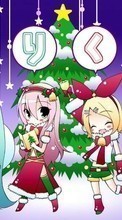 Anime, Girls, New Year, Holidays per Lenovo S820