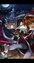 Scaricare immagine Anime, Girls, New Year, Christmas, Xmas sul telefono gratis.