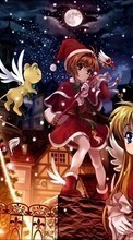 Scaricare immagine 540x960 Holidays, Anime, Girls, New Year, Christmas, Xmas sul telefono gratis.
