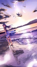Scaricare immagine Anime, Girls, Clouds sul telefono gratis.