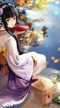 Scaricare immagine Anime, Girls, Autumn sul telefono gratis.