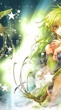 Scaricare immagine Anime, Girls, Birds, Waterfalls sul telefono gratis.