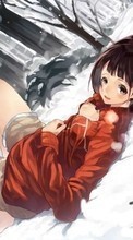 Scaricare immagine Anime, Girls, Winter sul telefono gratis.