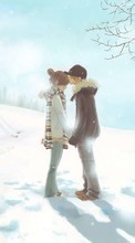 Scaricare immagine Anime, Love, Winter sul telefono gratis.