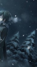 Scaricare immagine Anime, Men, Snow, Winter sul telefono gratis.