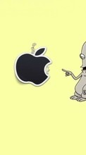 Scaricare immagine Apple, Brands, Background, Logos, Funny sul telefono gratis.