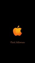 Scaricare immagine Humor, Holidays, Brands, Logos, Apple, Halloween sul telefono gratis.