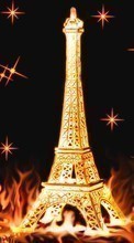 Scaricare immagine Art, Stars, Architecture, Eiffel Tower sul telefono gratis.