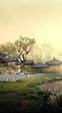Architecture,Asia,Houses,Landscape per HTC Desire 510