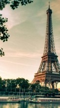 Scaricare immagine Architecture, Eiffel Tower, Sky, Clouds, Landscape sul telefono gratis.