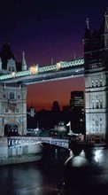 Scaricare immagine Architecture, Cities, London, Bridges, Night, Landscape, Rivers sul telefono gratis.
